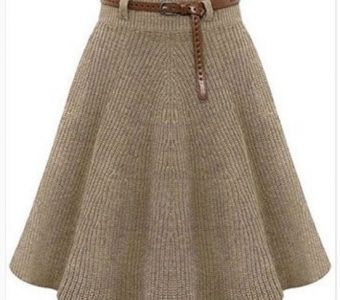 Симпатичная модель женской юбки (Вязание спицами)