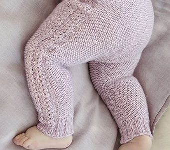 Вязаные штанишки для малыша (Вязание спицами)