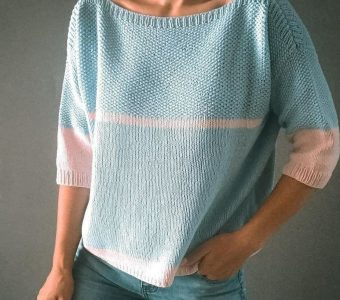 Очень простой и очень современный пуловер (Вязание спицами)