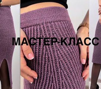 Классическая юбка-карандаш спицами на любой размер (Вязание спицами)